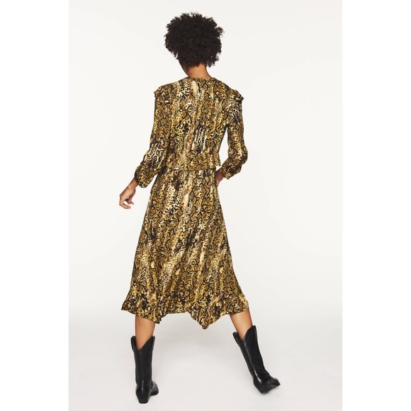 Ba&sh Sahara Snake Print Midi Dress, size XS - Picture 3 of 16